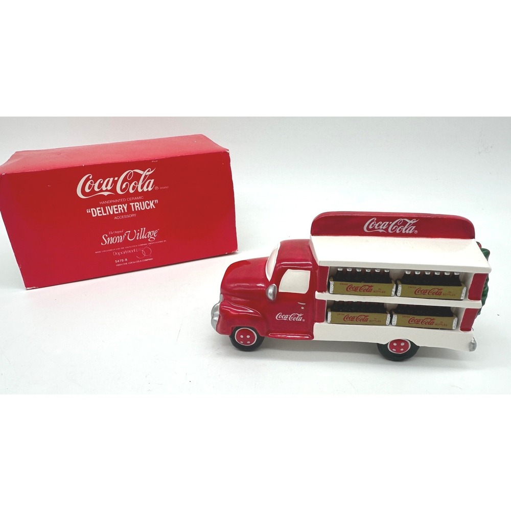 Vintage Department 56 Snow Village Coca-Cola Delivery Truck 1994 Ceramic 54798